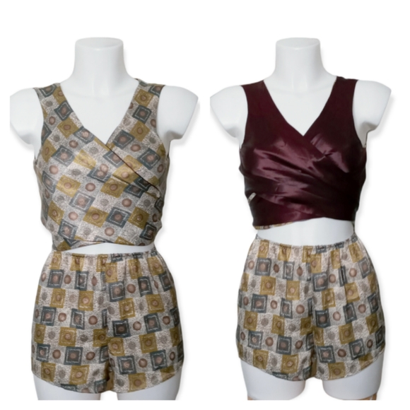 Bobbie Short Set Reversible Top Size Medium - Picture 1 of 8